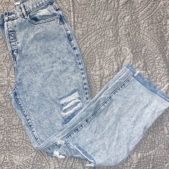 Pacsun Distressed Light High Waisted Straight Leg Jeans - Size 28 - Picture 7 of 11